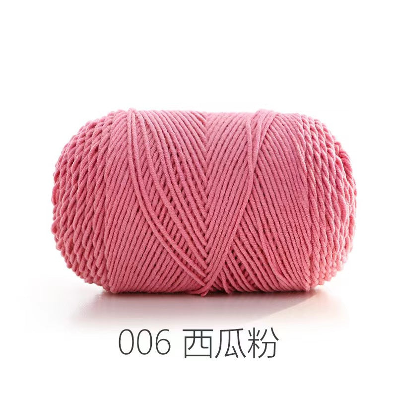 CLEARANCE - 5ply Milk Cotton Yarn/ Handmade DIY Knitting Wool/ Rainbow Yarn/ Benang Kait/ Crochet Yarn/ Knitting Yarn/ 五股牛奶纯色棉/ 针织