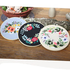 New Arrival- Embroidery Kit- Needlework for Beginner- Cross Stitch set/ DIY手工刺绣材料包- 复古花卉初学者绣花套件- 复古花卉十字绣挂画