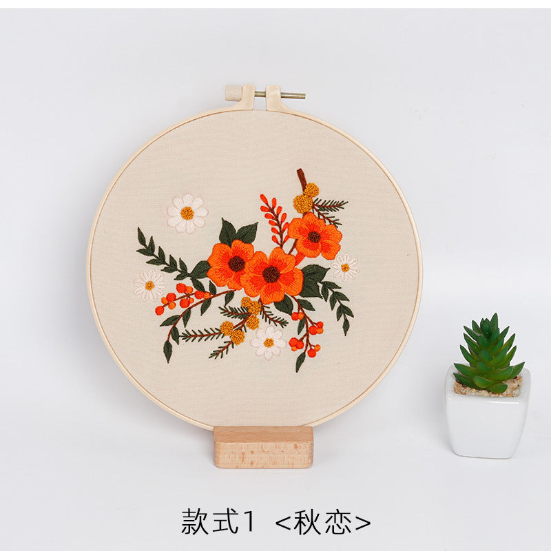 Embroidery Kit Needlework/ Beginner Embroidery Set/ Set Sulaman Tangan/ DIY cross stitch set