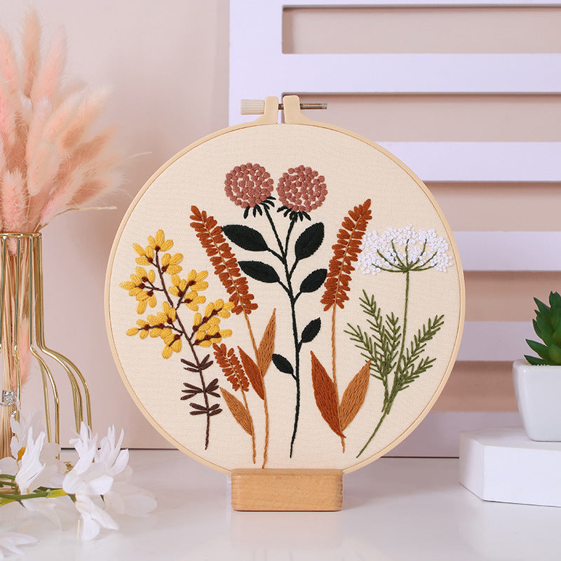 Embroidery Kit Needlework/ Beginner Embroidery Set/ Set Sulaman Tangan/ DIY cross stitch set