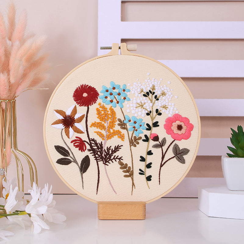 Embroidery Kit Needlework/ Beginner Embroidery Set/ Set Sulaman Tangan/ DIY cross stitch set