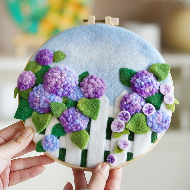 CLEARANCE - DIY Needle Felting Wool Set/ 羊毛毡戳戳乐刺绣材料包/ 山水画戳戳乐全套材料