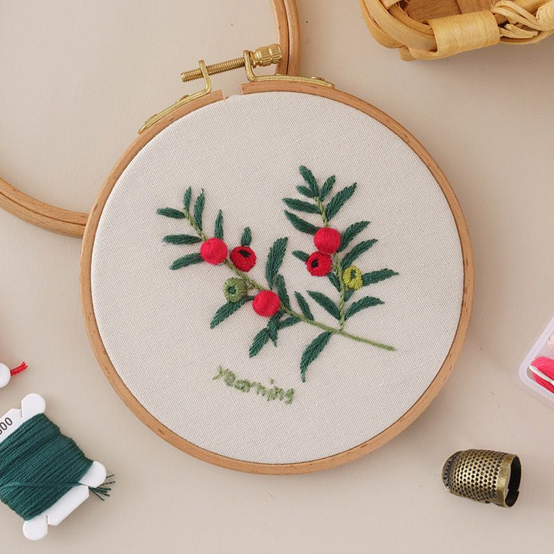 Embroidery Kit- Needlework for Beginner- Cross Stitch set/ DIY手工刺绣材料包- 初学者绣花套件小款