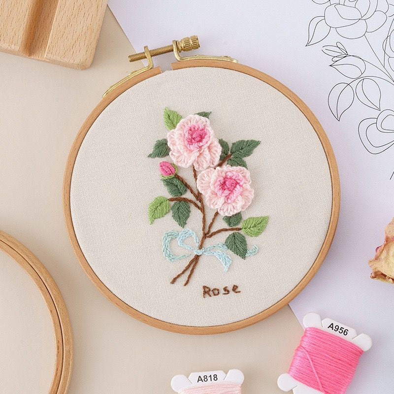 Embroidery Kit- Needlework for Beginner- Cross Stitch set/ DIY手工刺绣材料包- 初学者绣花套件小款