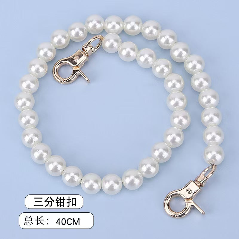 Bag Accessories- Bag Chain / Pearl Chain/ Pearl Bag Handle/ Bag Straps/ Shoulder Straps/  珍珠包包链条/包包肩带/单肩斜挎链条/ 珍珠包配件diy材料
