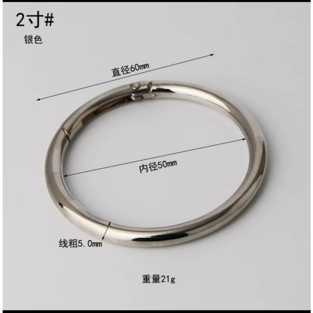 O Ring / Bag Accessories/ Metal Round Buckle/ Open Ring/ Spring Buckle/ Spring O Ring Buckle/ Key Buckle