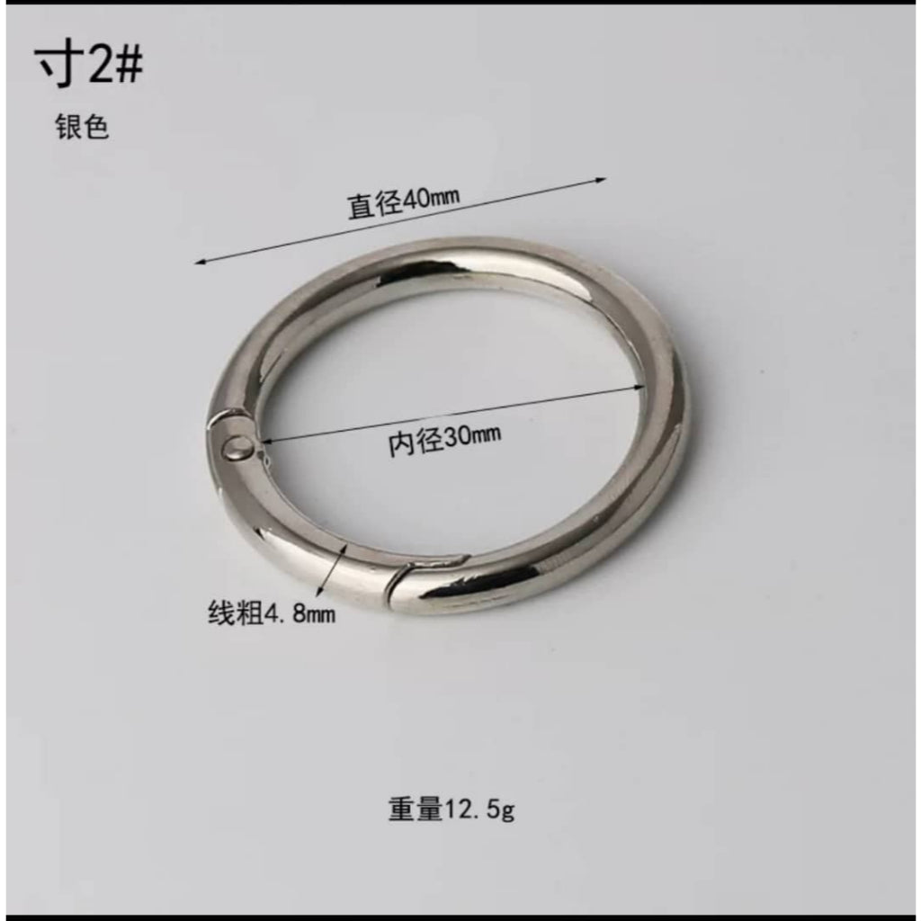 O Ring / Bag Accessories/ Metal Round Buckle/ Open Ring/ Spring Buckle/ Spring O Ring Buckle/ Key Buckle