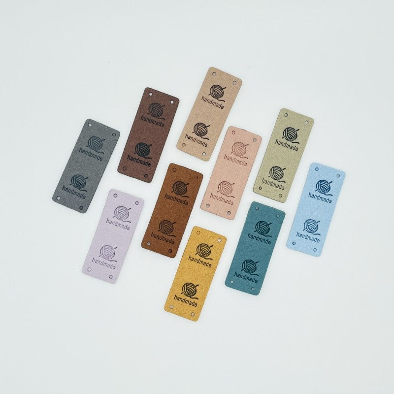 5pcs Handmade Microfiber Label Tag / Color Tag/ Mini Tag handmade Label/ Handmade Tag 迷你彩色手工制作标签