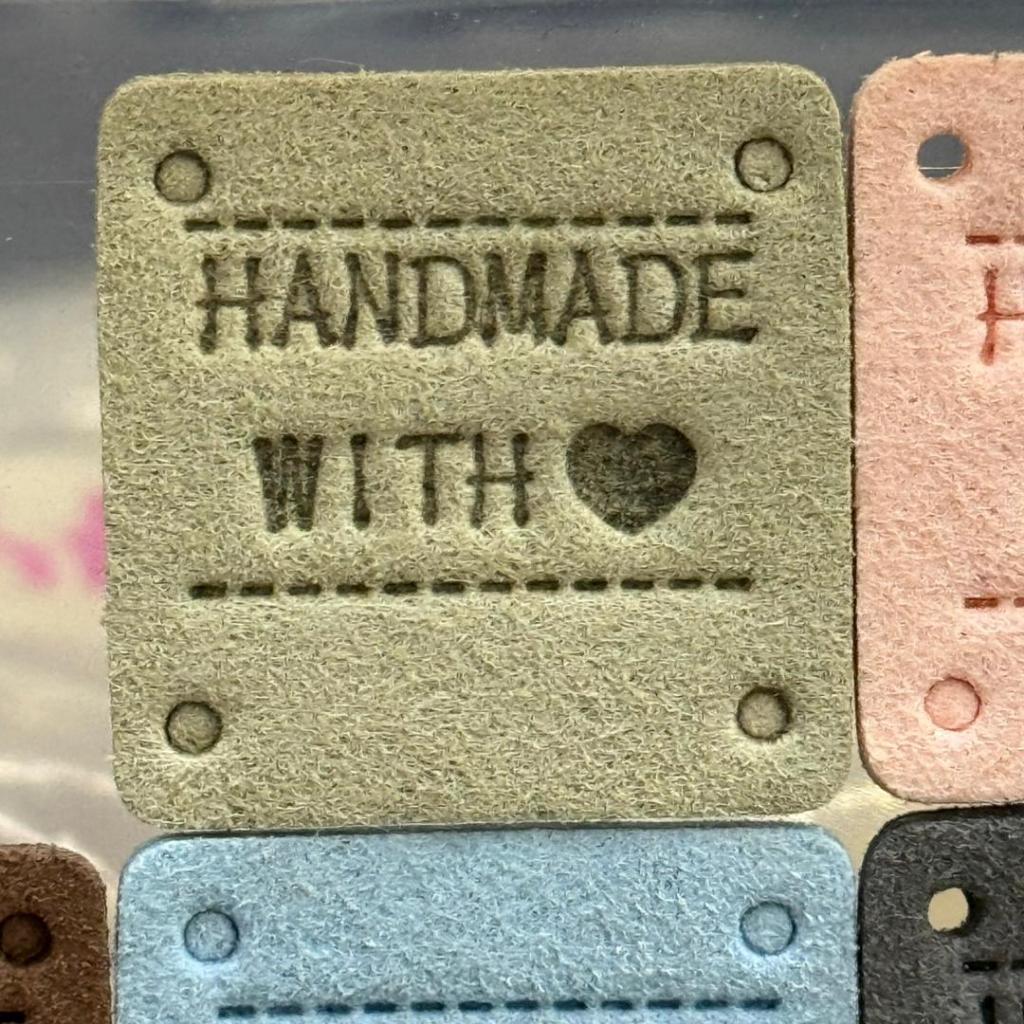 5pcs Handmade Microfiber Label Tag / Color Tag/ handmade Label/ Handmade Tag 迷你彩色手工制作标签