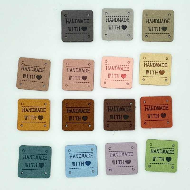 5pcs Handmade Microfiber Label Tag / Color Tag/ handmade Label/ Handmade Tag 迷你彩色手工制作标签