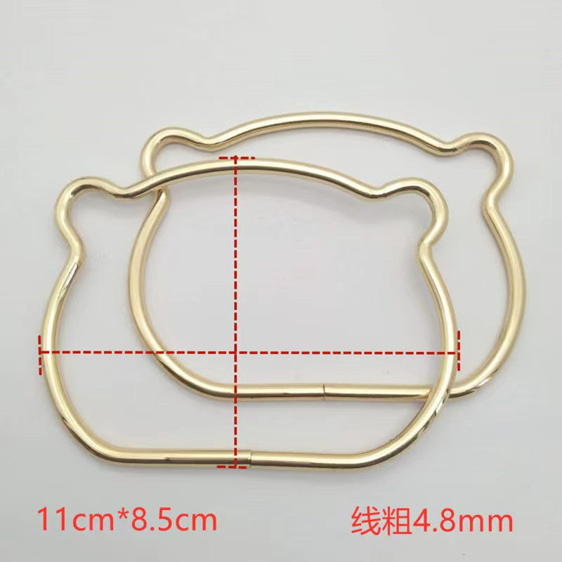1 pair - Crochet Bag Handle Ring/ D Handle/ Cat ear Bag Handle/ Pemegang Beg/  Bag Handle Replacement/ Bag Accessories