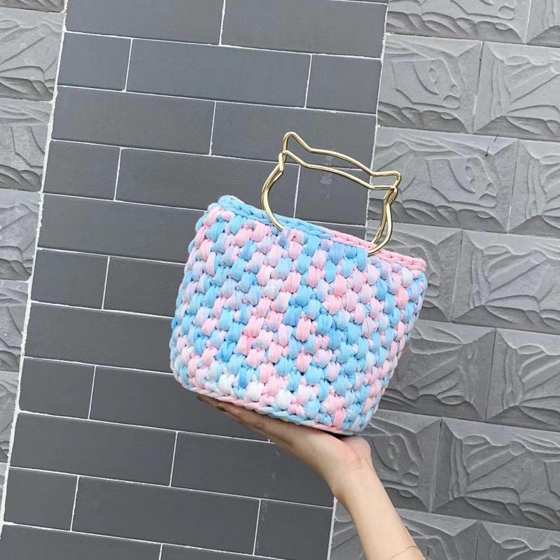 1 pair - Crochet Bag Handle Ring/ D Handle/ Cat ear Bag Handle/ Pemegang Beg/  Bag Handle Replacement/ Bag Accessories