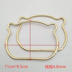 1 pair - Crochet Bag Handle Ring/ D Handle/ Cat ear Bag Handle/ Pemegang Beg/  Bag Handle Replacement/ Bag Accessories