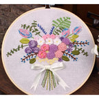 06 - Embroidery Kit Needlework/ Beginner Embroidery Set/ Set Sulaman Tangan/ DIY cross stitch set