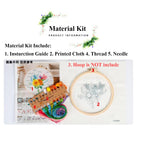06 - Embroidery Kit Needlework/ Beginner Embroidery Set/ Set Sulaman Tangan/ DIY cross stitch set