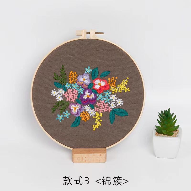 06 - Embroidery Kit Needlework/ Beginner Embroidery Set/ Set Sulaman Tangan/ DIY cross stitch set