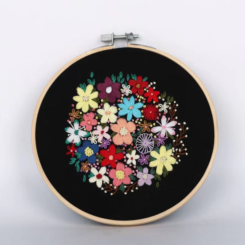 06 - Embroidery Kit Needlework/ Beginner Embroidery Set/ Set Sulaman Tangan/ DIY cross stitch set