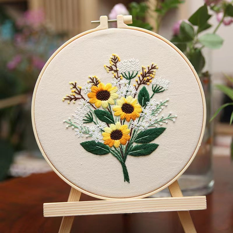 06 - Embroidery Kit Needlework/ Beginner Embroidery Set/ Set Sulaman Tangan/ DIY cross stitch set