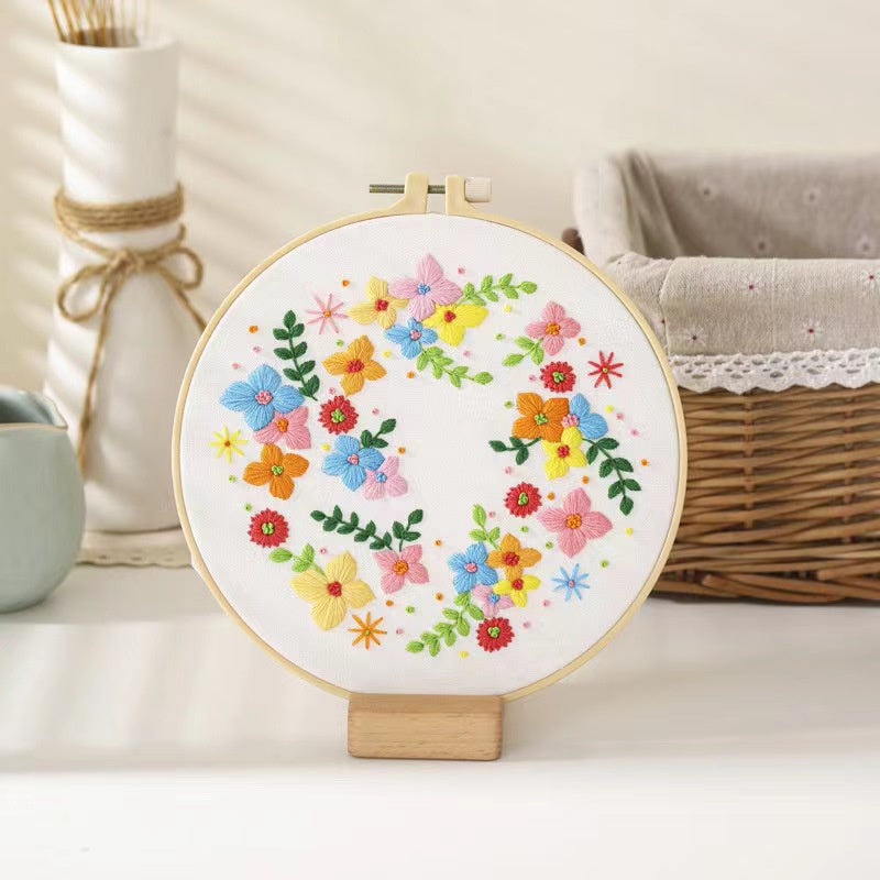 06 - Embroidery Kit Needlework/ Beginner Embroidery Set/ Set Sulaman Tangan/ DIY cross stitch set