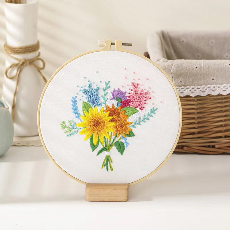 06 - Embroidery Kit Needlework/ Beginner Embroidery Set/ Set Sulaman Tangan/ DIY cross stitch set