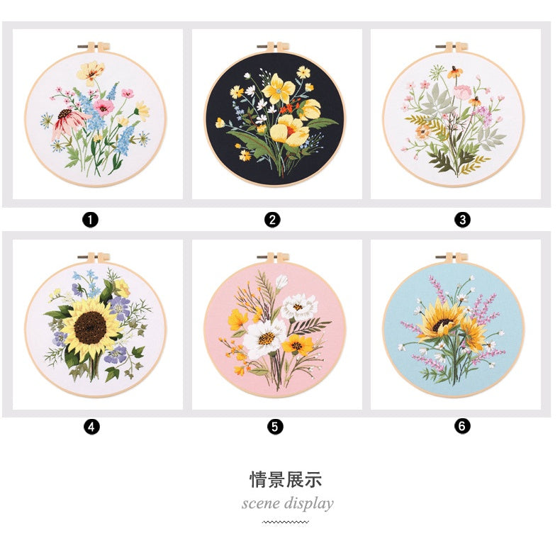 Embroidery Kit Needlework/ Beginner Embroidery Set/ Set Sulaman Tangan/ DIY cross stitch set