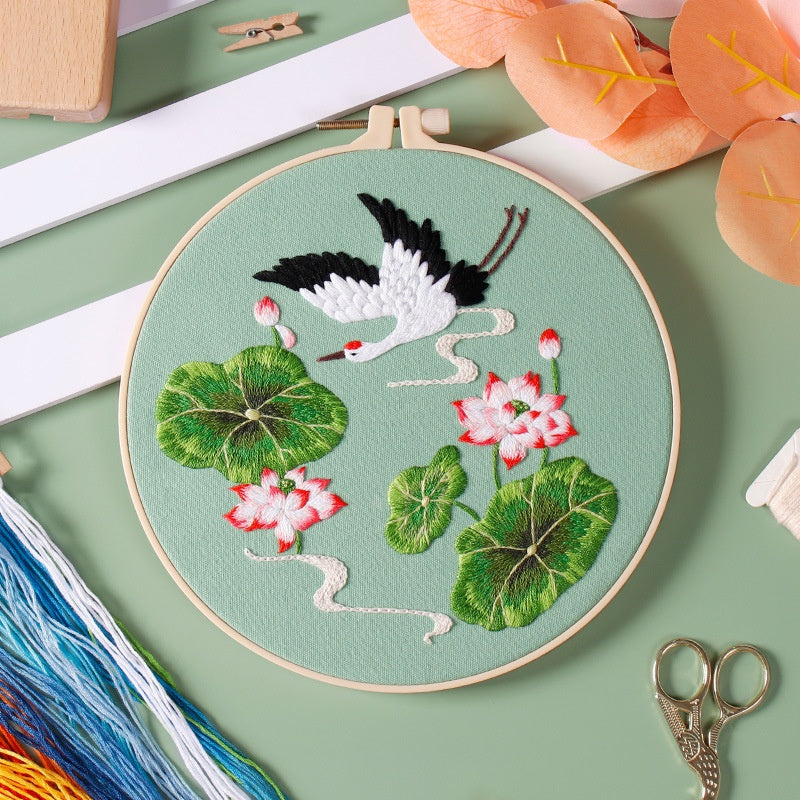 Embroidery Kit Needlework/ Beginner Embroidery Set/ Set Sulaman Tangan/ DIY cross stitch set