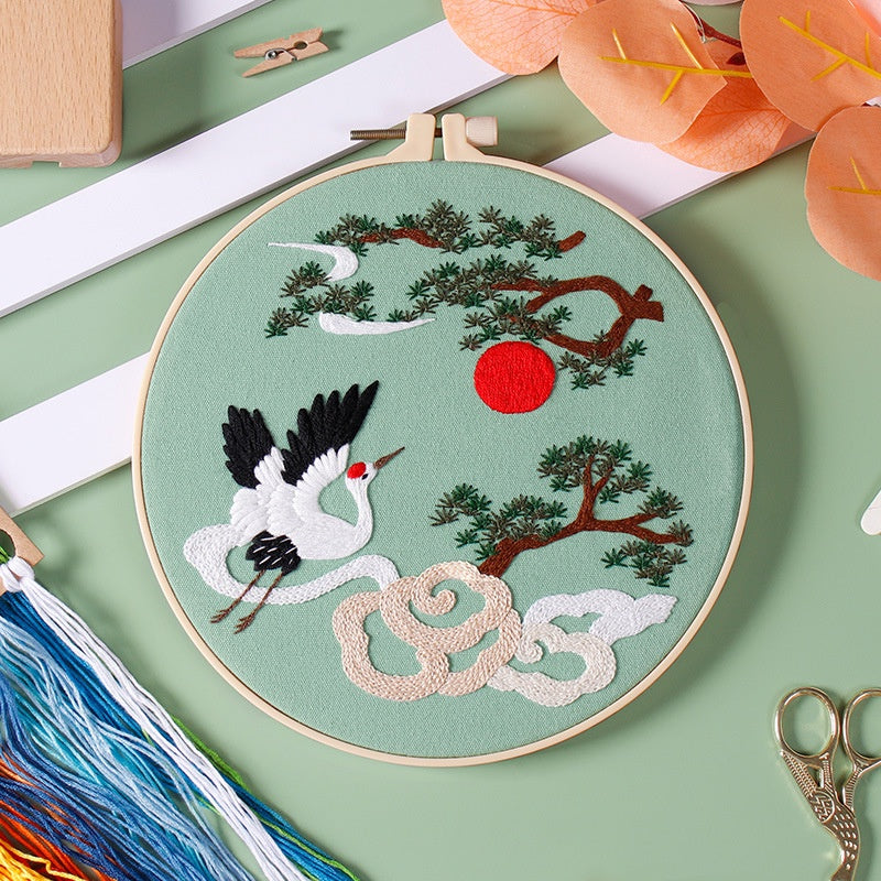 Embroidery Kit Needlework/ Beginner Embroidery Set/ Set Sulaman Tangan/ DIY cross stitch set