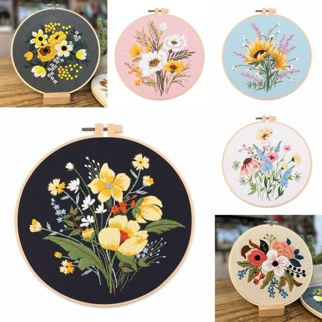 Embroidery Kit Needlework/ Beginner Embroidery Set/ Set Sulaman Tangan/ DIY cross stitch set