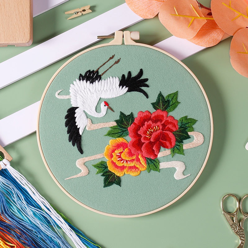 Embroidery Kit Needlework/ Beginner Embroidery Set/ Set Sulaman Tangan/ DIY cross stitch set