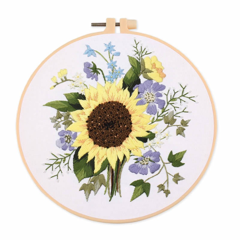 Embroidery Kit Needlework/ Beginner Embroidery Set/ Set Sulaman Tangan/ DIY cross stitch set