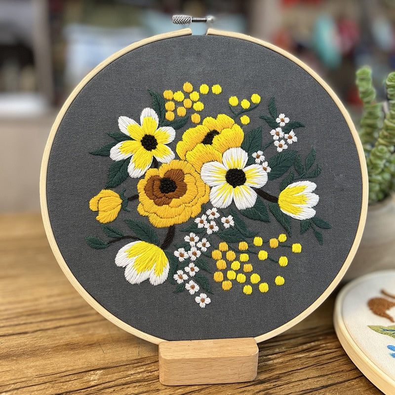 Embroidery Kit Needlework/ Beginner Embroidery Set/ Set Sulaman Tangan/ DIY cross stitch set