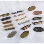 Metal Label Tag/ Bag label/ Bag Tag/ Handmade Bag Logo/ Beg Logo/ DIY Handmade Label/ DIY bag Logo