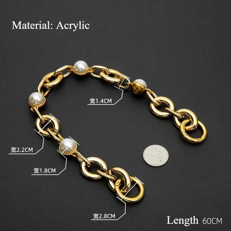 ACRYLIC Handbag Charm/ Bag Chain/ Hand Carry Bag Chain/ Bag Accessories/ Pearl Bag Strap/ Tali Beg/ Rantai Beg