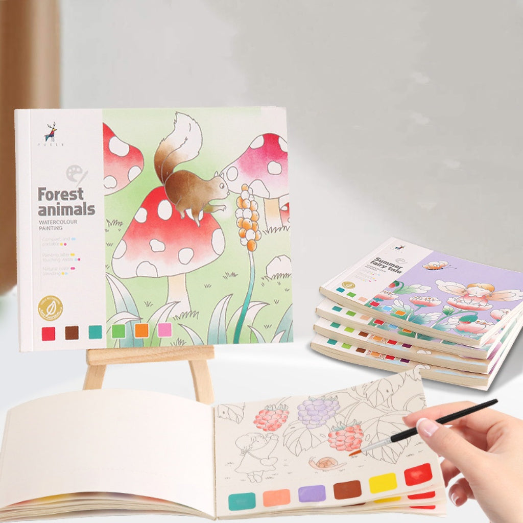 CLEARANCE Children Coloring Note/ Watercolor Note/ Children Painting Sticky Note/  Pocket Painting Note/ Coloring Book