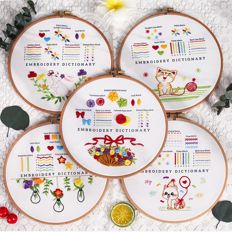 Beginner Embroidery kit/ Starter Embroidery Kit/ Needlework for Beginners/ Basic Stitching Embroidery Set/ Sulam Tangan