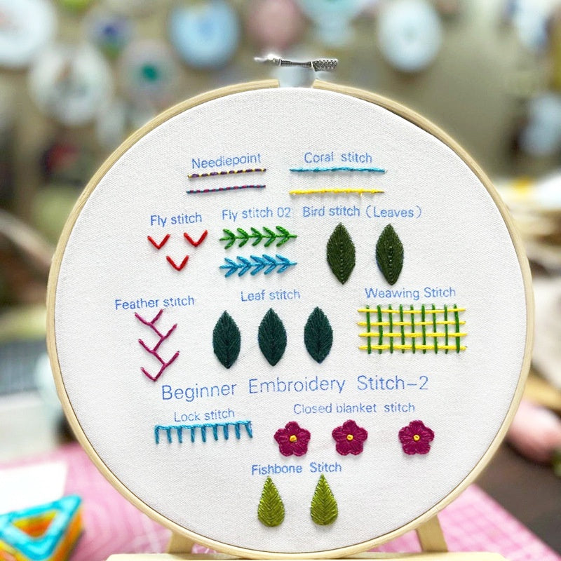 Beginner Embroidery kit/ Starter Embroidery Kit/ Needlework for Beginners/ Basic Stitching Embroidery Set/ Sulam Tangan