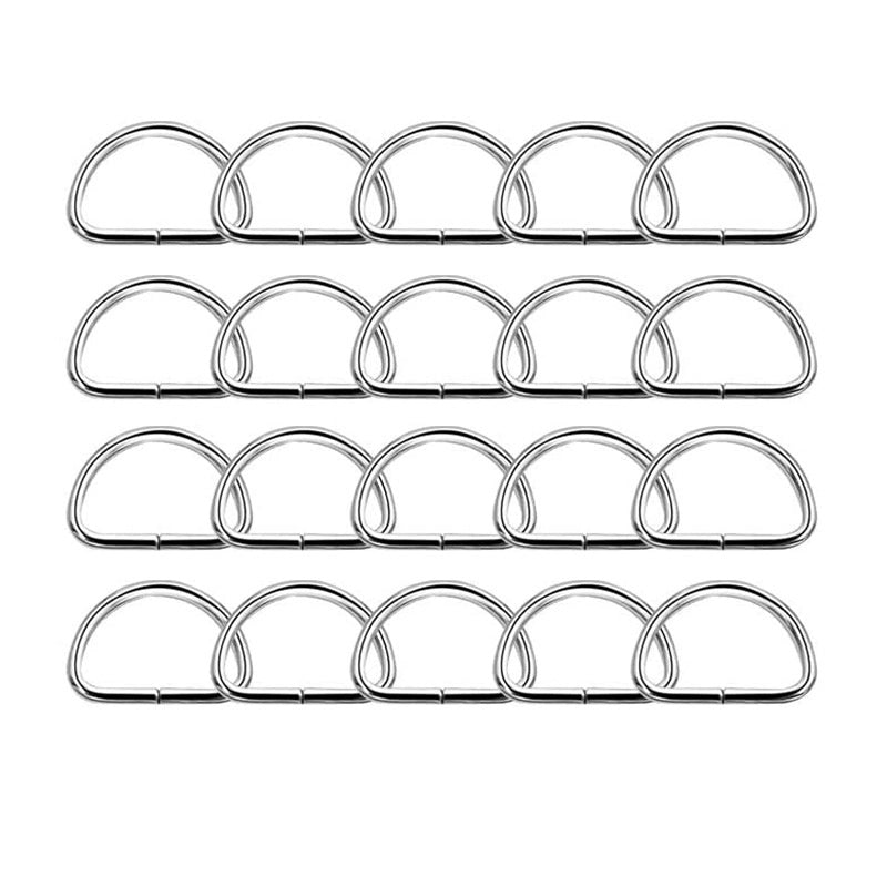 Metal D ring/ Bag Accessories D Buckle 2 Pieces/ D Buckle Ring for Bag/ Semi Ring Ribbon Clasp/ Ring Buckle for Webbing