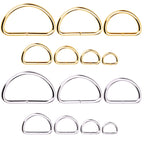 Metal D ring/ Bag Accessories D Buckle 2 Pieces/ D Buckle Ring for Bag/ Semi Ring Ribbon Clasp/ Ring Buckle for Webbing