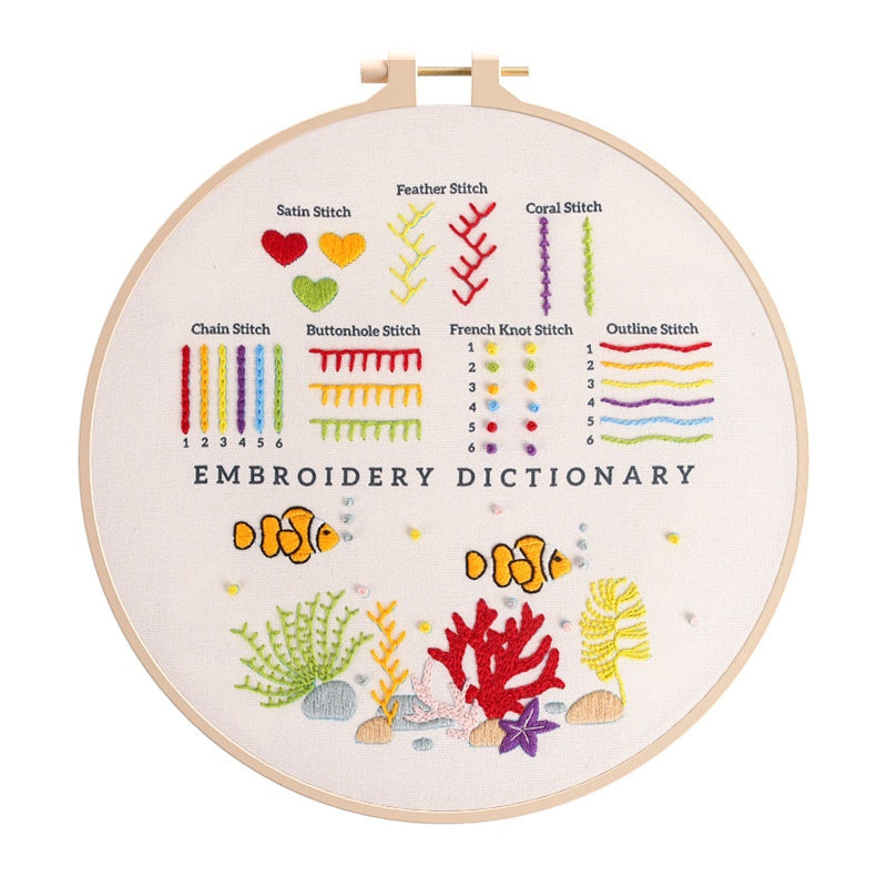 Beginner Embroidery kit/ Starter Embroidery Kit/ Needlework for Beginners/ Basic Stitching Embroidery Set/ Sulam Tangan