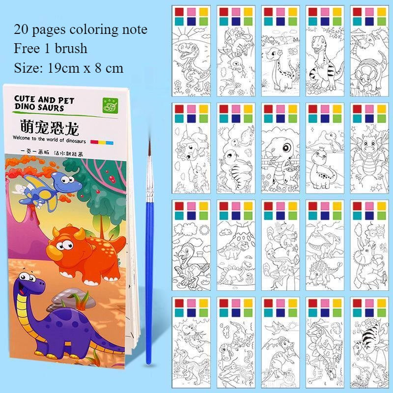 CLEARANCE Children Coloring Note/ Watercolor Note/ Children Painting Sticky Note/  Pocket Painting Note/ Coloring Book