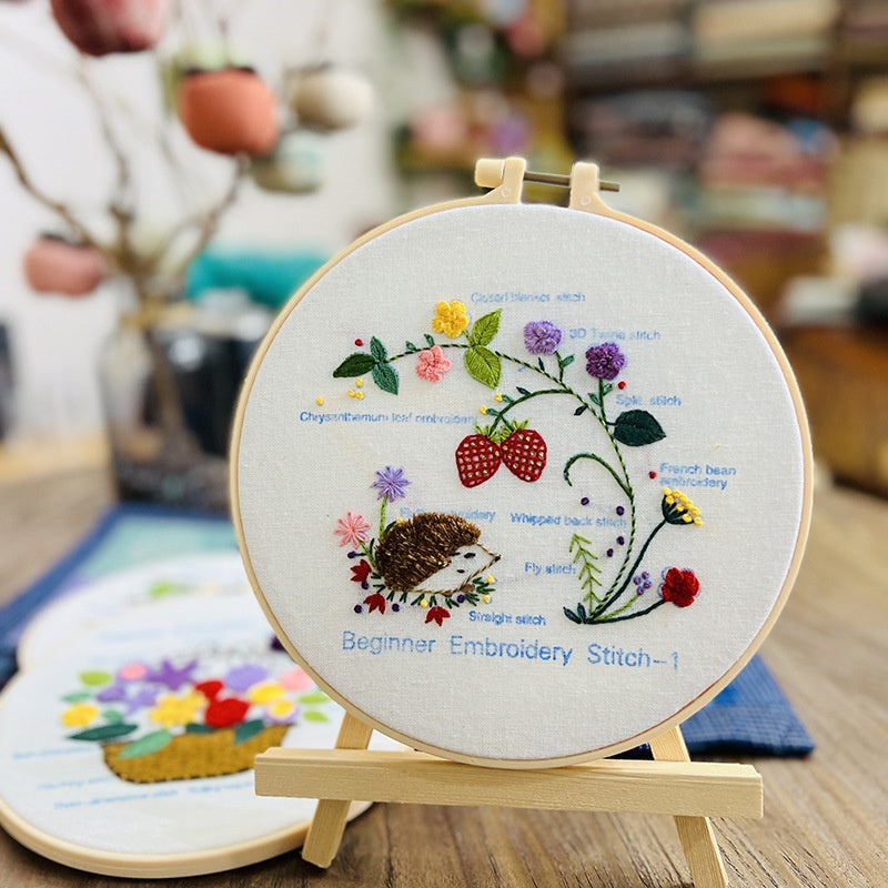 Beginner Embroidery kit/ Starter Embroidery Kit/ Needlework for Beginners/ Basic Stitching Embroidery Set/ Sulam Tangan