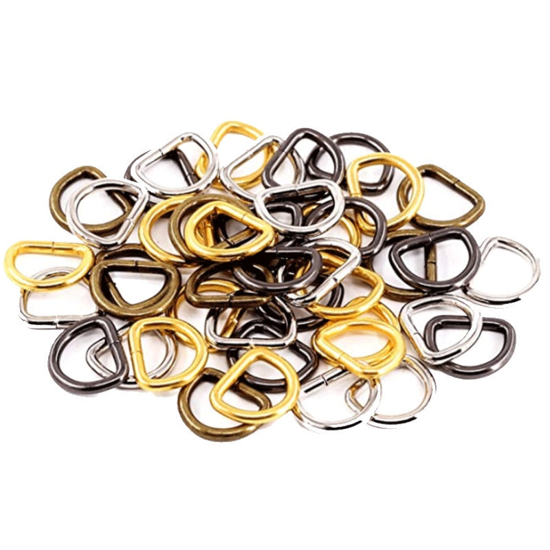 Metal D ring/ Bag Accessories D Buckle 2 Pieces/ D Buckle Ring for Bag/ Semi Ring Ribbon Clasp/ Ring Buckle for Webbing
