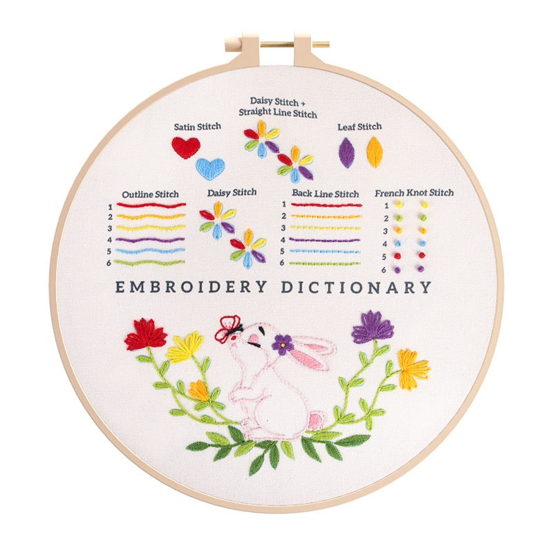 Beginner Embroidery kit/ Starter Embroidery Kit/ Needlework for Beginners/ Basic Stitching Embroidery Set/ Sulam Tangan