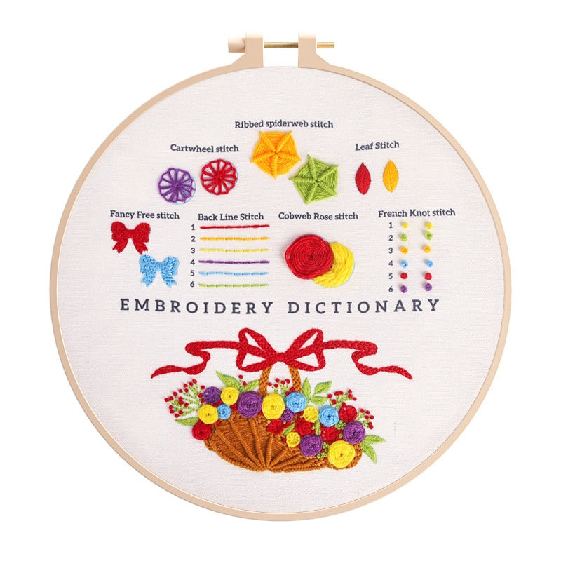 Beginner Embroidery kit/ Starter Embroidery Kit/ Needlework for Beginners/ Basic Stitching Embroidery Set/ Sulam Tangan