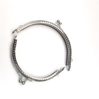 Silver Colour Kiss Lock/Glossy Semi Circle Purse Frame/DIY Crochet Purse Accessories/ Sewing Clasp Purse 口金钱包包包配件
