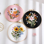 New Arrival Embroidery Kit Needlework/ Beginner Embroidery Set/ Set Sulaman Tangan/ DIY cross stitch set/ 刺绣材料包