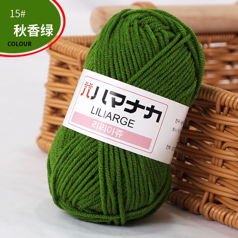 Clearance - 25g Benang Kait/ 4ply Milk Cotton (Colour 1-49) Mini Yarn Hand Knitting/Crochet Cotton Yarn for Scarf/Sweater/Hat
