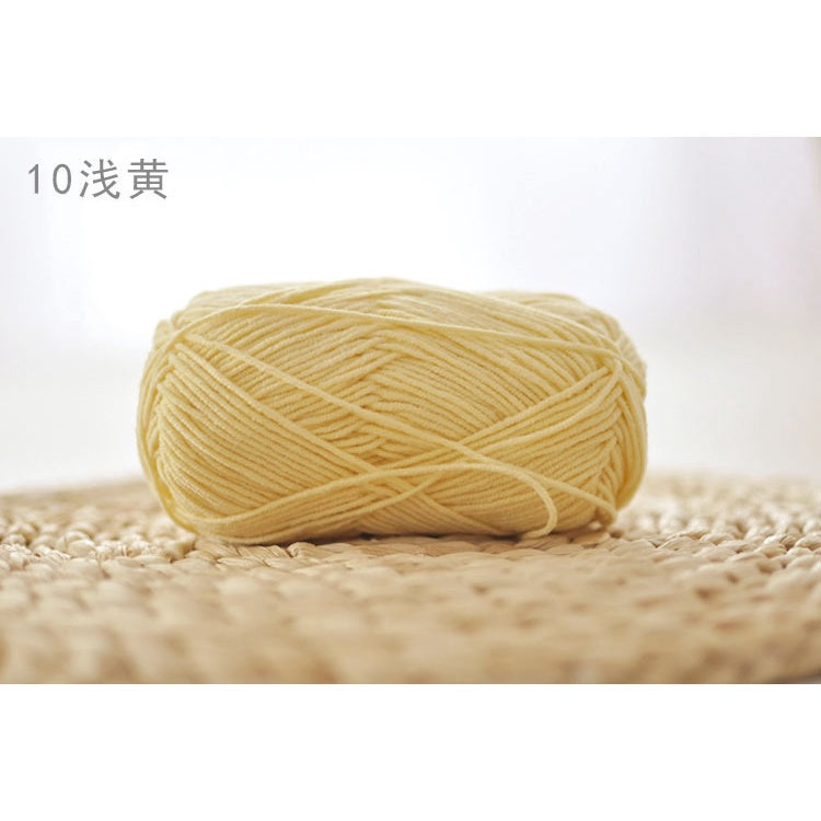 4ply Milk Cotton Yarn (01 - 35) / Meng Wawa Yarn/ Crochet Yarn/ Knitting Yarn/ Benang Kait Milk Cotton 雪妃尔萌娃娃4股牛奶线棉纱线