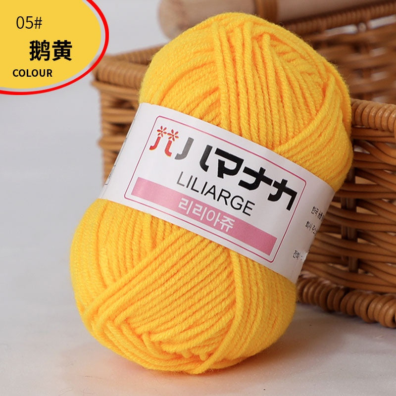 Clearance - 25g Benang Kait/ 4ply Milk Cotton (Colour 1-49) Mini Yarn Hand Knitting/Crochet Cotton Yarn for Scarf/Sweater/Hat