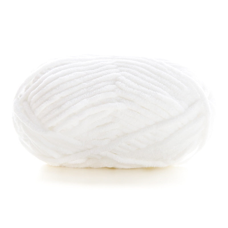Polyester Crochet Yarn/ Benang Kait Lembut/ Soft Knitting Yarn/ Thin Chunky Yarn/ Ice Velvet Yarn/ 小萌仔冰条线